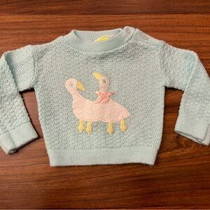 One to Grow vintage light blue goose crewneck sweater